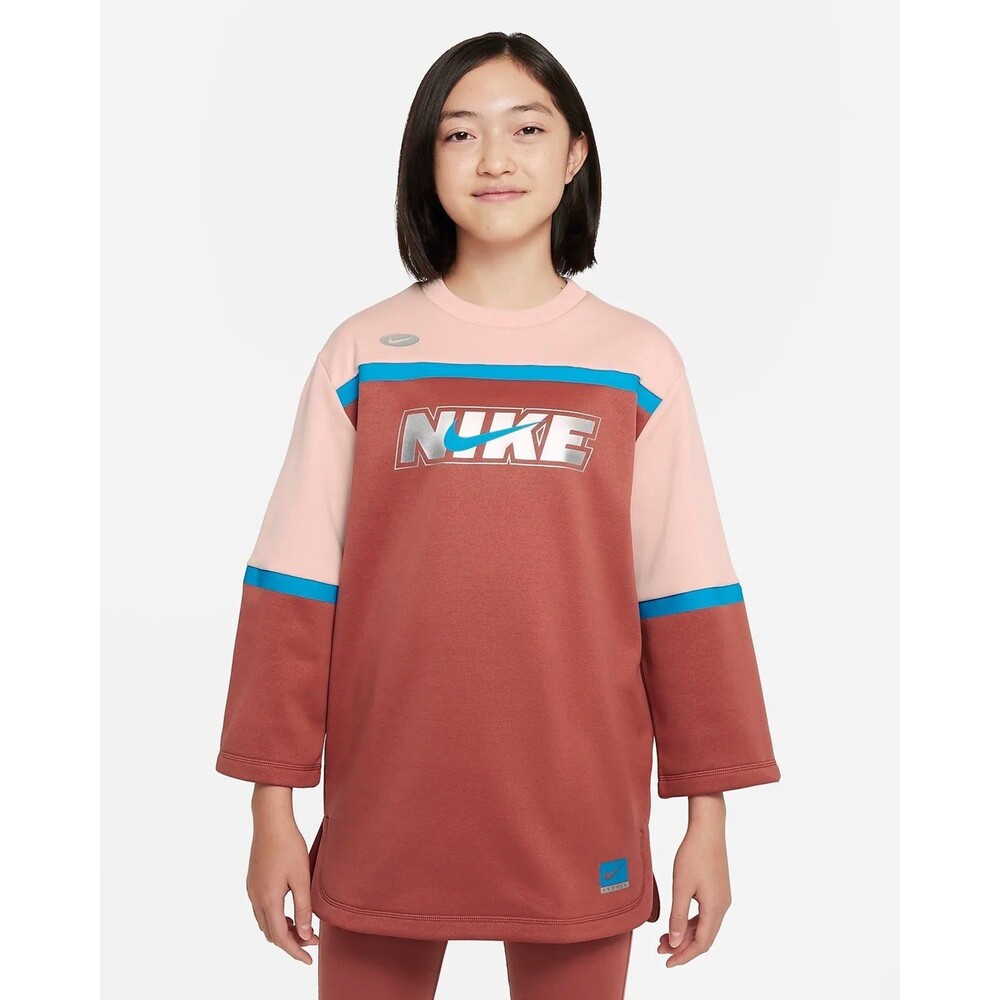 Nike Therma-FIT Icon Clash Big Kids' (Girls') Top Canyon Rust Medium M